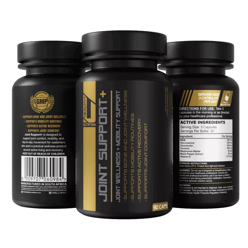 Joint Support bottle, back label