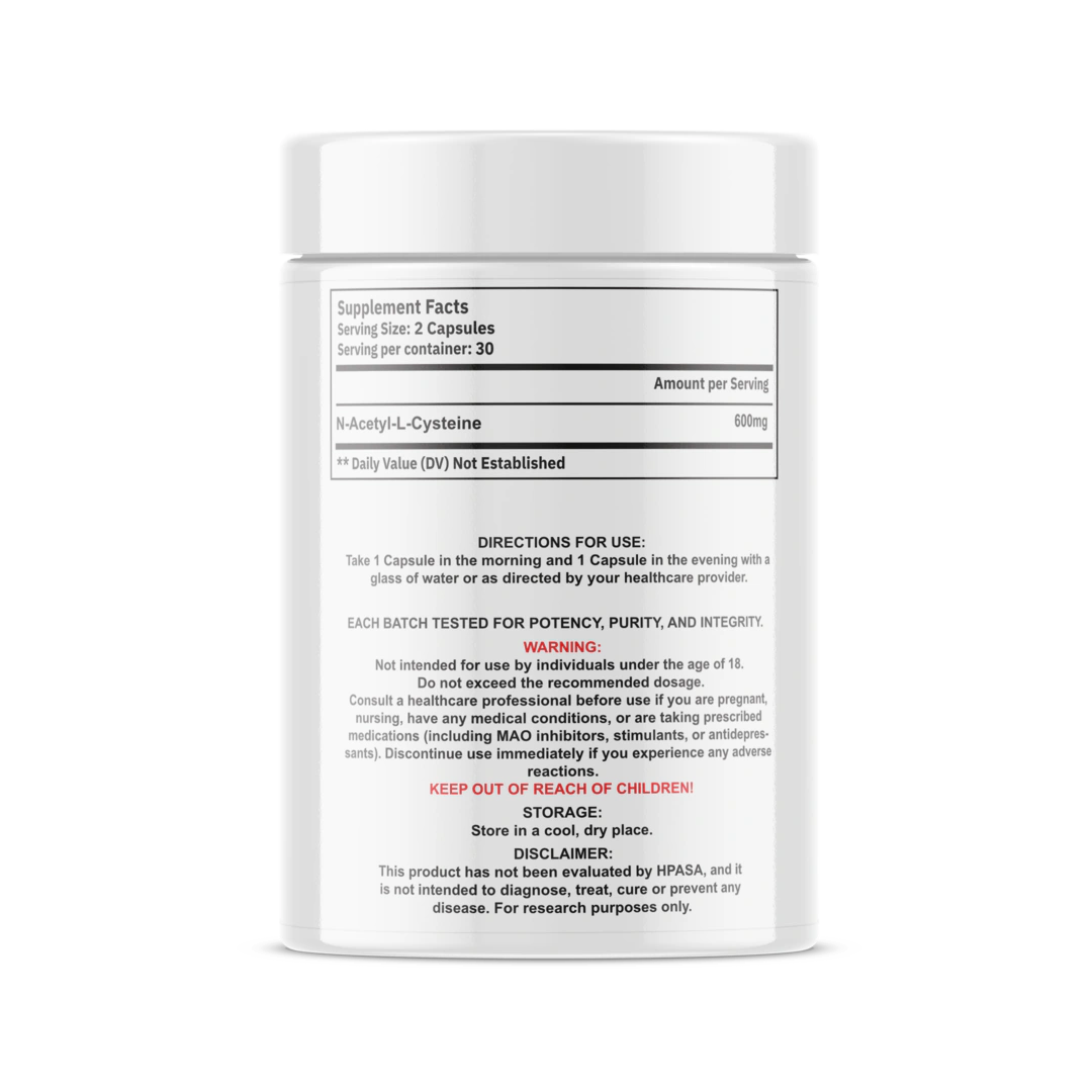 Limitless Performance NAC, back label
