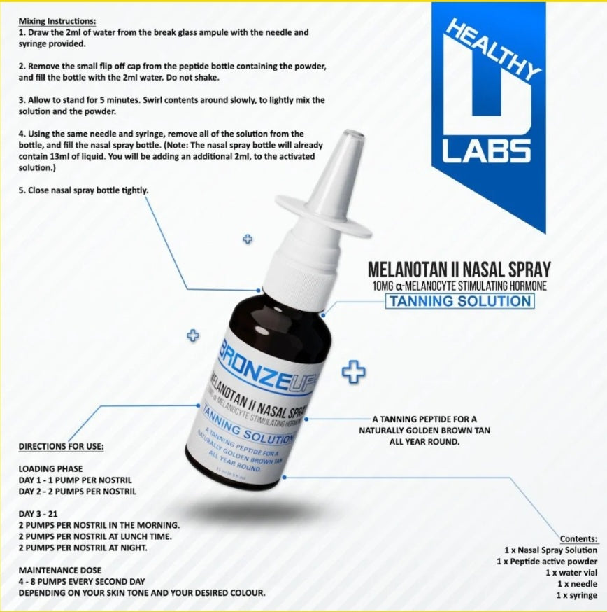 Healthy U Labs - Melanotan II Nasal Spray 10mg.