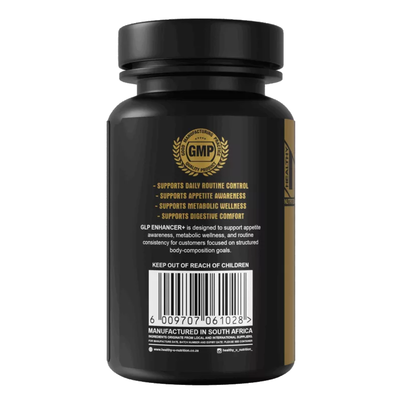 GLP-1 Enhancer bottle, side view