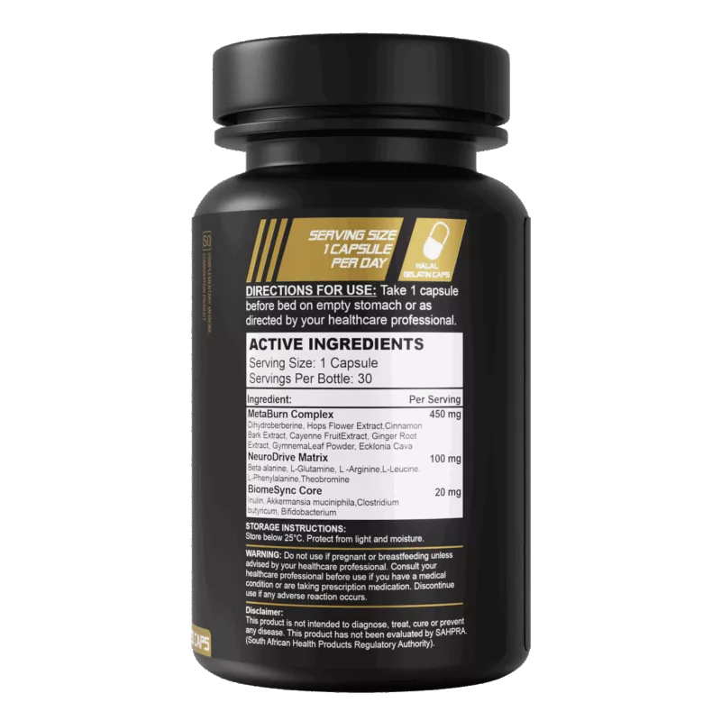 GLP-1 Enhancer bottle, label view