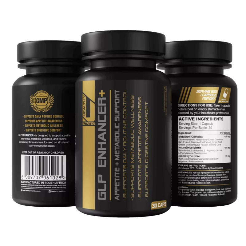 GLP-1 Enhancer bottle, back label