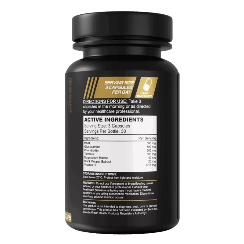 Joint Support bottle, label view