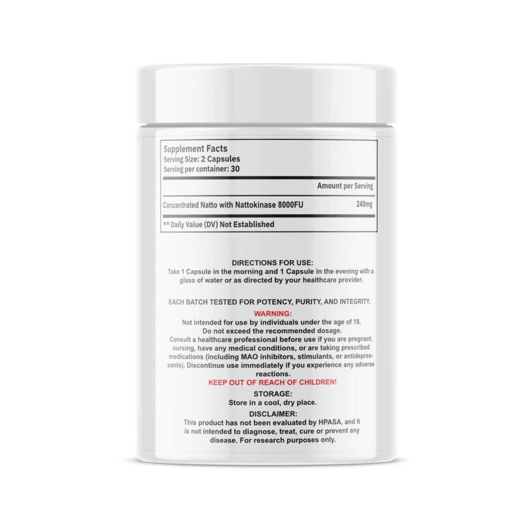 Limitless Performance Nattokinase, back label