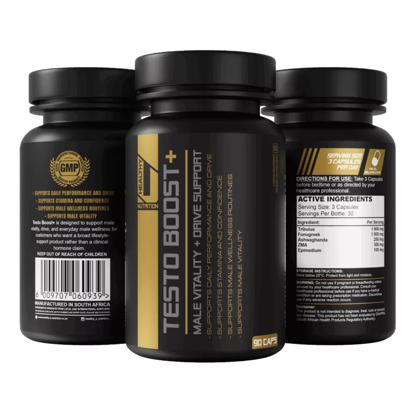 Testo Boost bottle, back label
