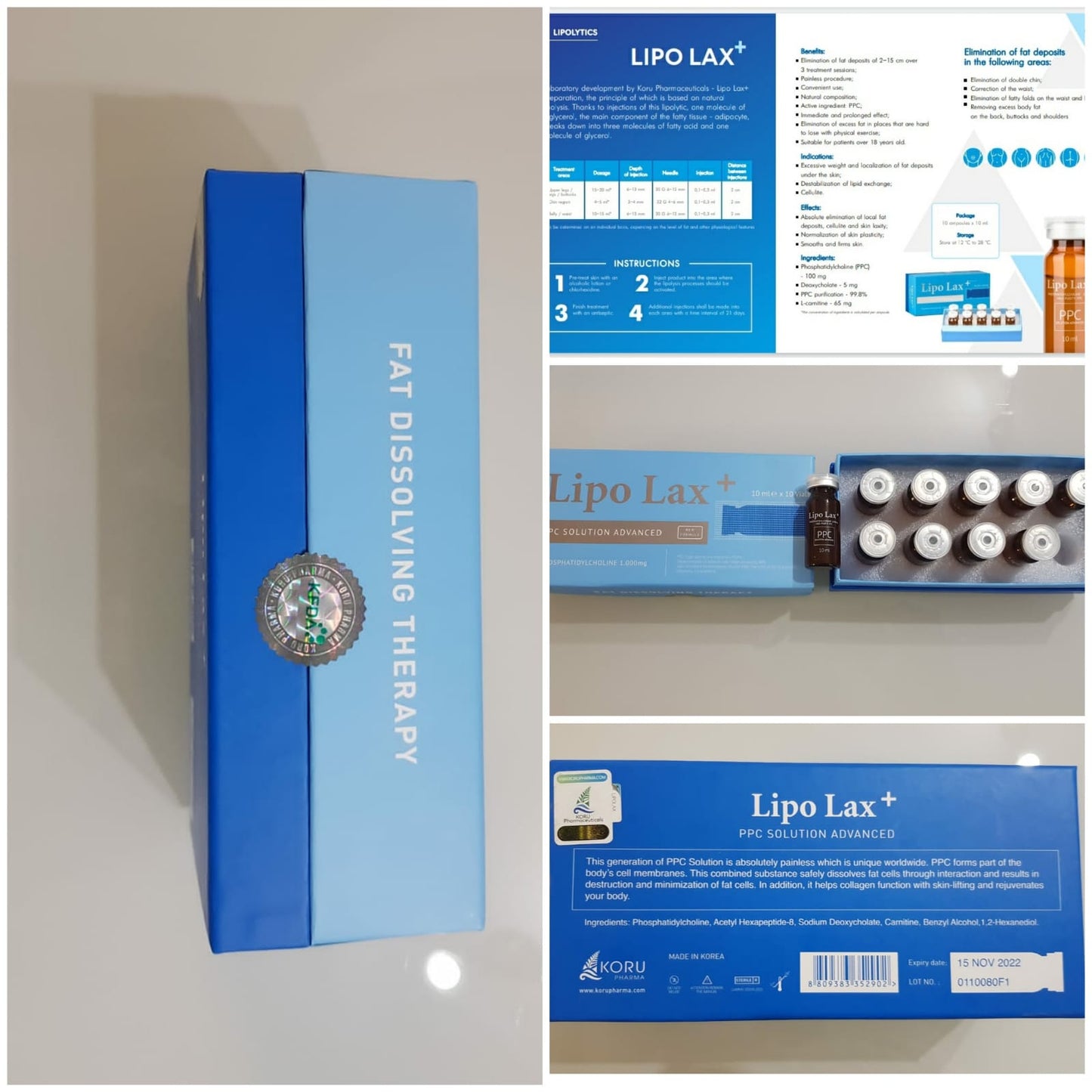 Lipo Lax+ Fat Dissolving, KORU PHARMA (5 X 10ml)
