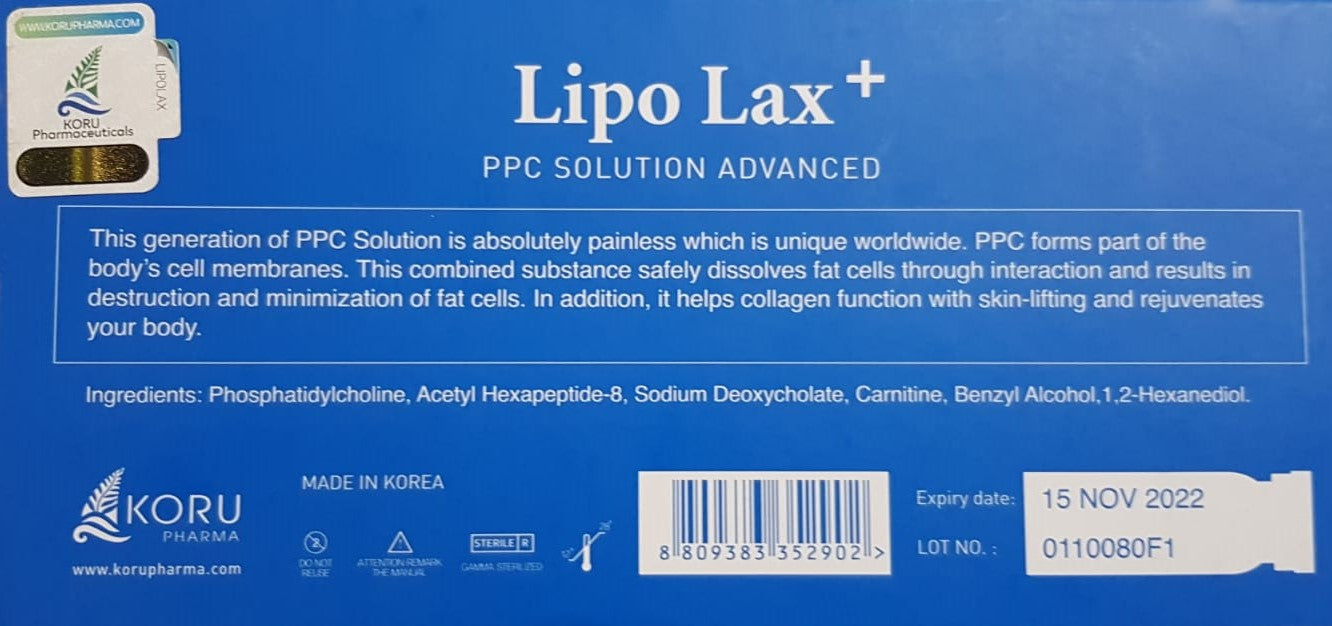 Lipo Lax+ Fat Dissolving, KORU PHARMA (5 X 10ml)